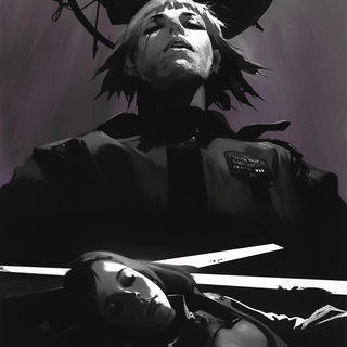 Lanternshore School style, Midjourney V6.1: black-and-white manga comic strip