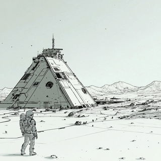 Mosskin Scenic Models style, Midjourney V6.1: cinematic shot from sci-fi movie