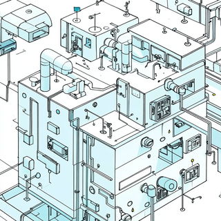 Mosskin Scenic Models style, Midjourney V6.1: technical infrastructure blueprint schematics