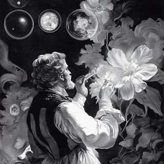 Orbivanta style, Midjourney V6.1: editorial illustration for popular scientific magazine cover