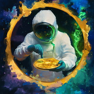 Scanotype style, Midjourney V6.1: editorial illustration for popular scientific magazine cover