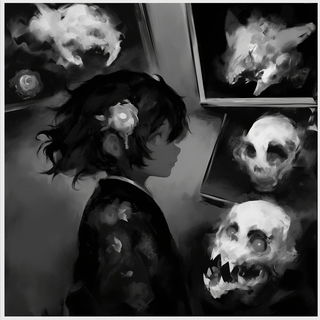Scanotype style, Midjourney V6.1: black-and-white manga comic strip