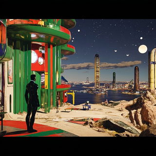 Cyanolith Colossism style, Midjourney V6.1: cinematic shot from sci-fi movie