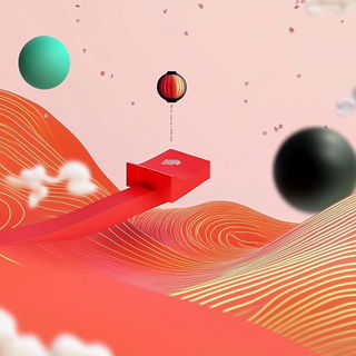 Palaceophony style, Midjourney V6.1: abstract 3D render