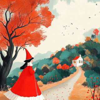 Palaceophony style, Midjourney V6.1: retro fairy-tale illustration
