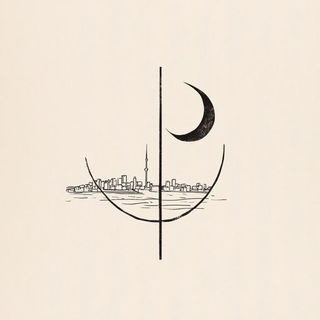 The Survey Of Caldrune style, Midjourney V6.1: bold minimalist logo design for Istanbul city municipal services