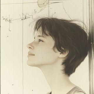 The Survey Of Caldrune style, Midjourney V6.1: photographic portrait of female protagonist