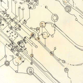 The Survey Of Caldrune style, Midjourney V6.1: technical infrastructure blueprint schematics
