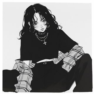 Brushglow style, Midjourney V6.1: black-and-white manga comic strip