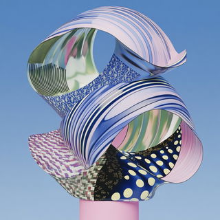 Bluecopy Colossals style, Midjourney V6.1: abstract 3D render