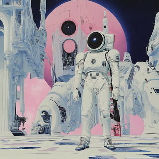 Bluecopy Colossals style, Midjourney V6.1: cinematic shot from sci-fi movie