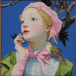 Bluecopy Colossals style, Midjourney V6.1: classical 18th-century oil painting