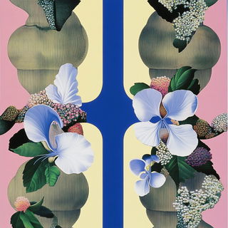 Bluecopy Colossals style, Midjourney V6.1: creative pattern composition