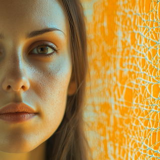 Vesperine Monastery style, Midjourney V6.1: photographic portrait of female protagonist