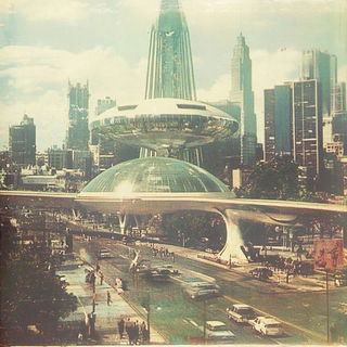 Island Overprint style, Midjourney V6.1: megacity with futuristic bioarchitecture
