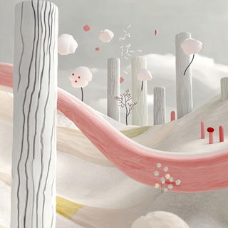 Mangasuture style, Midjourney V6.1: abstract 3D render