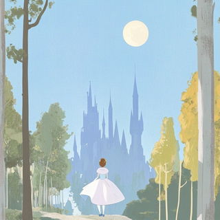 Crestfall Billposting style, Midjourney V6.1: retro fairy-tale illustration