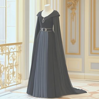 Crestfall Billposting style, Midjourney V6.1: haute-couture fashion outfit