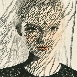 Alizarin Courtwork style, Midjourney V6.1: photographic portrait of female protagonist