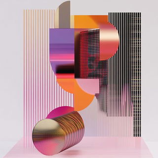 Inkblazonica style, Midjourney V6.1: abstract 3D render