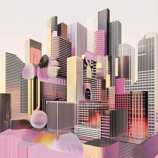 Inkblazonica style, Midjourney V6.1: megacity with futuristic bioarchitecture