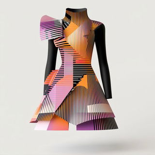 Inkblazonica style, Midjourney V6.1: haute-couture fashion outfit