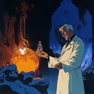 Marshface style, Midjourney V6.1: editorial illustration for popular scientific magazine cover