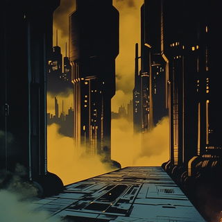 Marshface style, Midjourney V6.1: cinematic shot from sci-fi movie