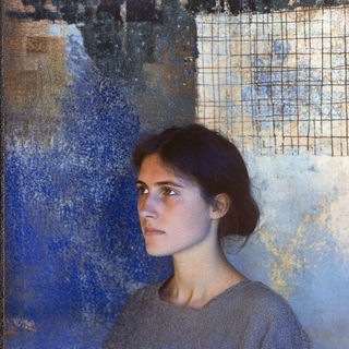 Cranecloud Aria style, Midjourney V6.1: photographic portrait of female protagonist