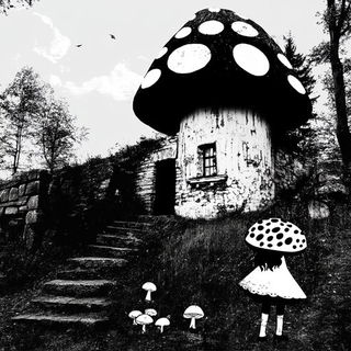 Cloisonne Afterdark style, Midjourney V6.1: retro fairy-tale illustration