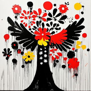 Cloisonne Afterdark style, Midjourney V6.1: traditional folk art