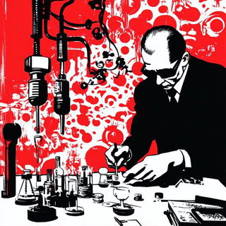 Cloisonne Afterdark style, Midjourney V6.1: editorial illustration for popular scientific magazine cover