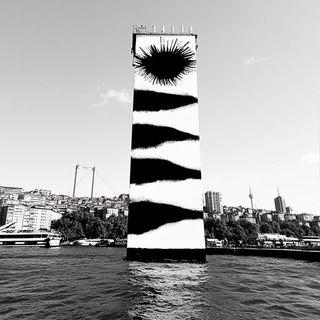 Cloisonne Afterdark style, Midjourney V6.1: bold minimalist logo design for Istanbul city municipal services