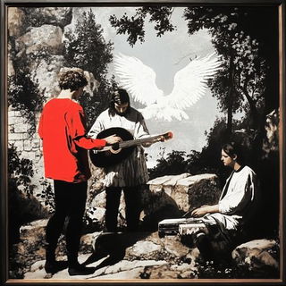 Cloisonne Afterdark style, Midjourney V6.1: classical 18th-century oil painting