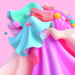 Velocetide style, Midjourney V6.1: abstract 3D render
