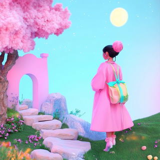 Velocetide style, Midjourney V6.1: retro fairy-tale illustration