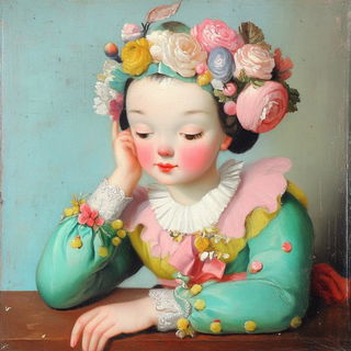 Velocetide style, Midjourney V6.1: classical 18th-century oil painting