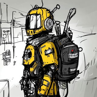 Orangesky Quay style, Midjourney V6.1: concept art character design of retropunk steam knight
