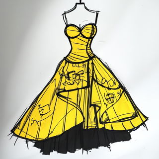 Orangesky Quay style, Midjourney V6.1: haute-couture fashion outfit