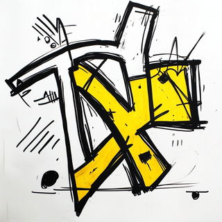 Orangesky Quay style, Midjourney V6.1: typographic composition with large letters