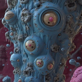 Bulbscale style, Midjourney V6.1: abstract 3D render