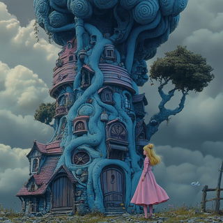 Bulbscale style, Midjourney V6.1: retro fairy-tale illustration