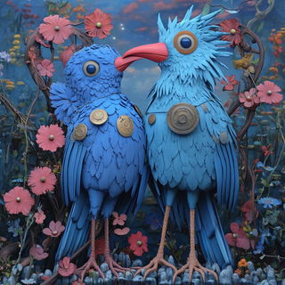 Bulbscale style, Midjourney V6.1: traditional folk art