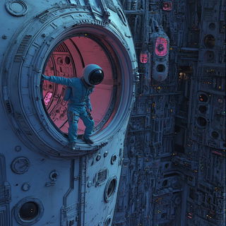Bulbscale style, Midjourney V6.1: cinematic shot from sci-fi movie