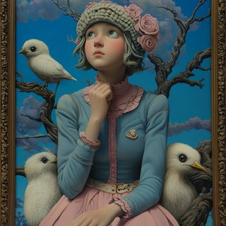 Bulbscale style, Midjourney V6.1: classical 18th-century oil painting