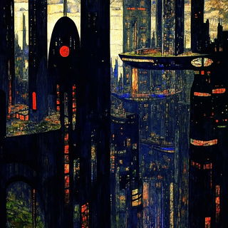 Petalscale style, Midjourney V6.1: megacity with futuristic bioarchitecture