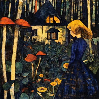 Petalscale style, Midjourney V6.1: retro fairy-tale illustration