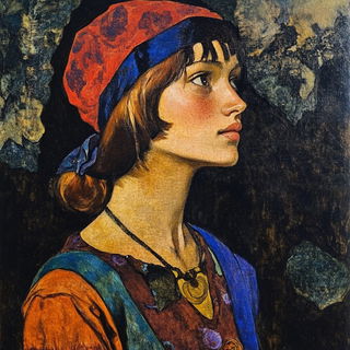 Petalscale style, Midjourney V6.1: classical 18th-century oil painting