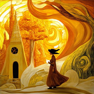 Linomyth style, Midjourney V6.1: retro fairy-tale illustration