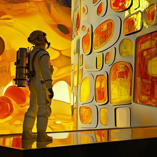 Linomyth style, Midjourney V6.1: cinematic shot from sci-fi movie